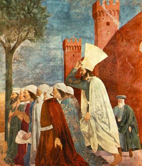 Piero della Francesca Exaltation of the Cross-inhabitants of Jerusalem Spain oil painting art